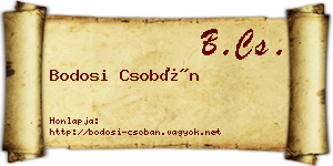 Bodosi Csobán névjegykártya